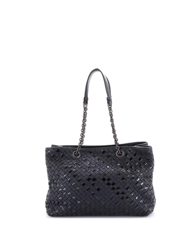 Pre-Owned Bottega Veneta Medium Double Chain Tote Intrecciato Nappa