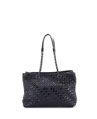 Pre-Owned Bottega Veneta Medium Double Chain Tote Intrecciato Nappa