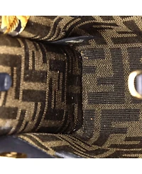 Pre-Owned Fendi Mini x Versace Fendace Convertible Sunshine Shopper Tote Printed Laminated Leather