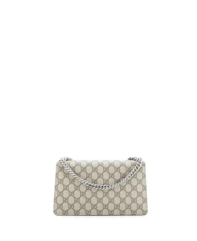 Pre-Owned Gucci Small Dionysus Bag Gg Coated Canvas with Crystal Embellished Metal