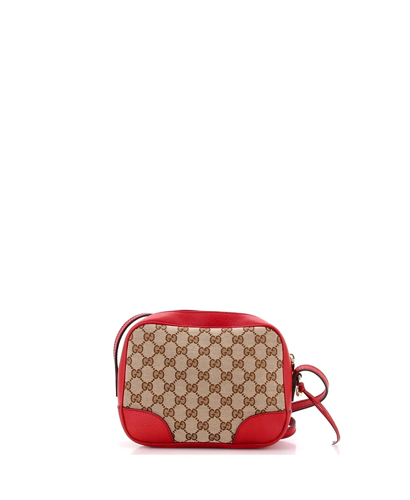 Pre-Owned Gucci Mini Bree Disco Crossbody Bag Gg Canvas with Leather
