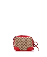 Pre-Owned Gucci Mini Bree Disco Crossbody Bag Gg Canvas with Leather