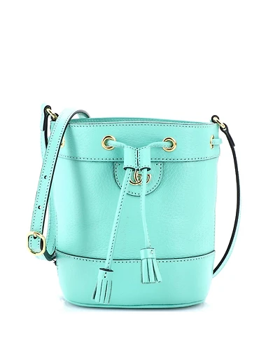 Pre-Owned Gucci Mini Ophidia Bucket Bag Leather