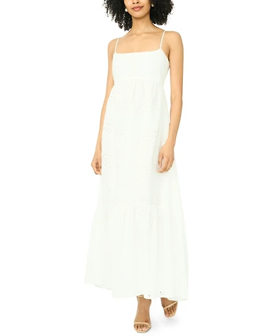 1.state Women's Sleeveless Square Neck Maxi Dress