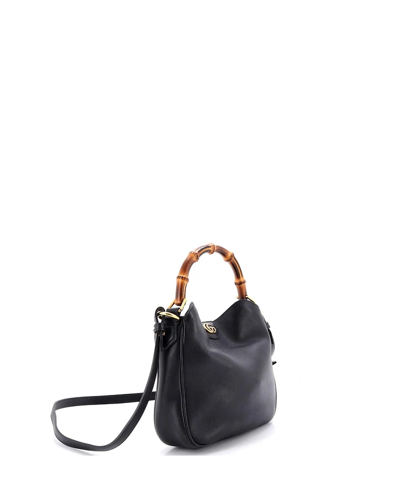 Pre-Owned Gucci Small Diana Nm Bamboo Shoulder Bag Leather