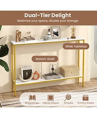 Gouun 44 in Ultra-Slim Console Table with Lower Shelf and Anti-Tipping Kits