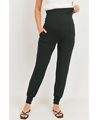 Hello Miz Maternity Over-the-Belly Pull-On Joggers With Side Pockets