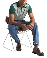 Nautica Men's Short-Sleeve Jacquard Jersey Polo Shirt