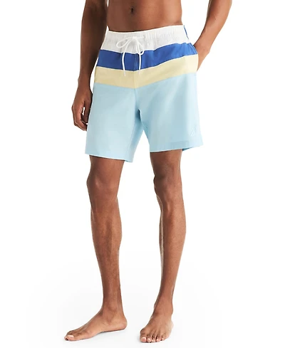 Nautica Men's Full Elastic Color Block Boxer Liner Swimsuit
