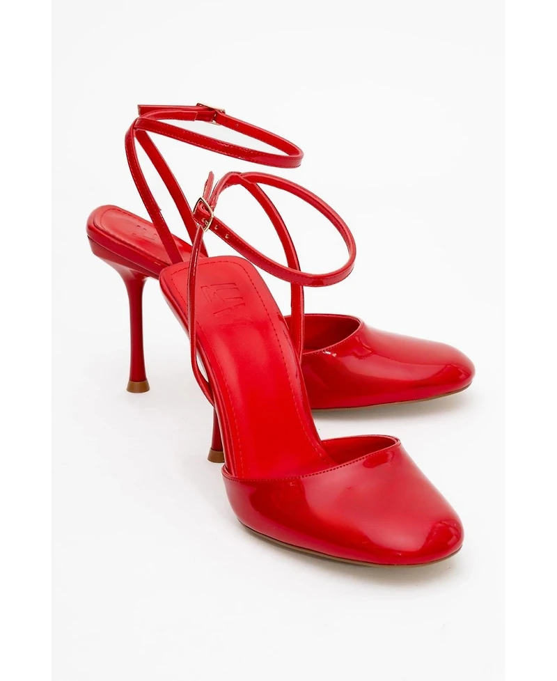 Prologue Shoes Blues Round Toe Ankle Strap Pump (Women)