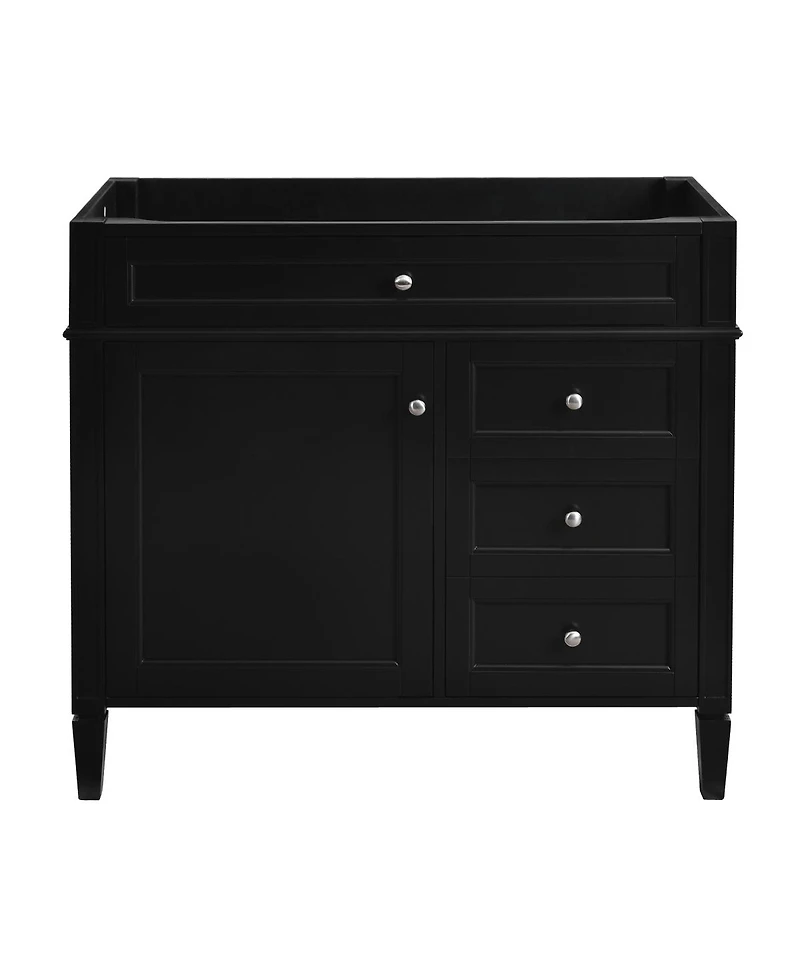 Sillysis 36 Inch Modern Bathroom Vanity without Top Sink, Soft Close Drawers and Adjustable Shelf for Small Spaces