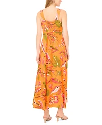 Vince Camuto Women's Smocked Back Square Neck Maxi Dress