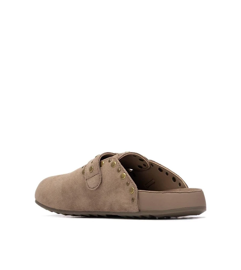 Xti Women's Suede Clog Mule Flats
