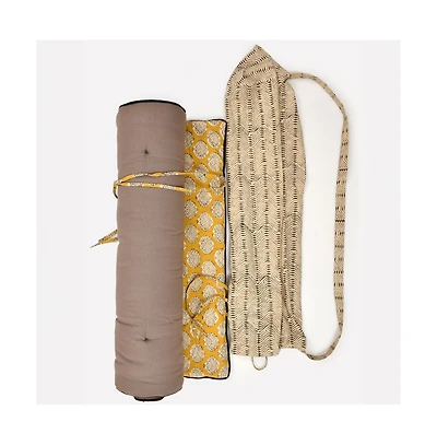 Verve Culture Block Print Yoga Mat and towel