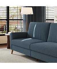 gaomon 84" Sofa Couch, Modern Boucle 3-Seater with Streamlined Armrests & Wood Legs