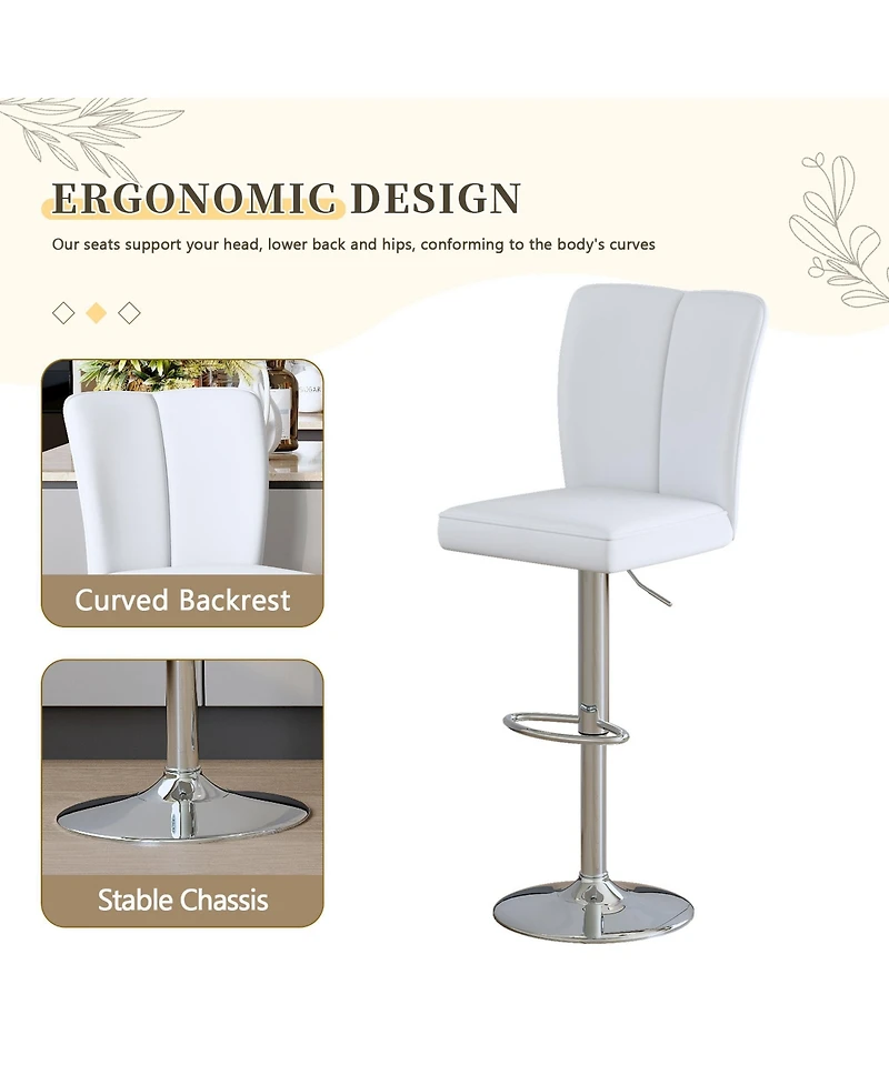 Rainsken Adjustable Bar Stools Set of 2