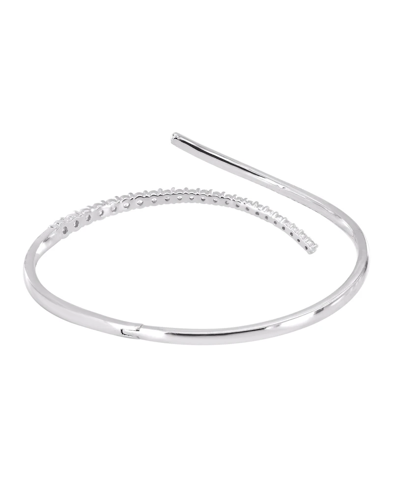 Diamond Open Bangle Bracelet (1-1/2 ct. t.w.) in 14k White Gold