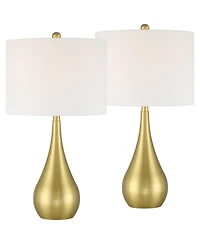 360 Lighting Yolanda 25 1/2" High Gold Teardrop Table Lamp Set