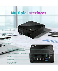 Msi Cubi 5 Mini Desktop Intel Core i5 16GB Ram Intel Uhd Graphics 1TB Ssd Storage Windows 11 Pro