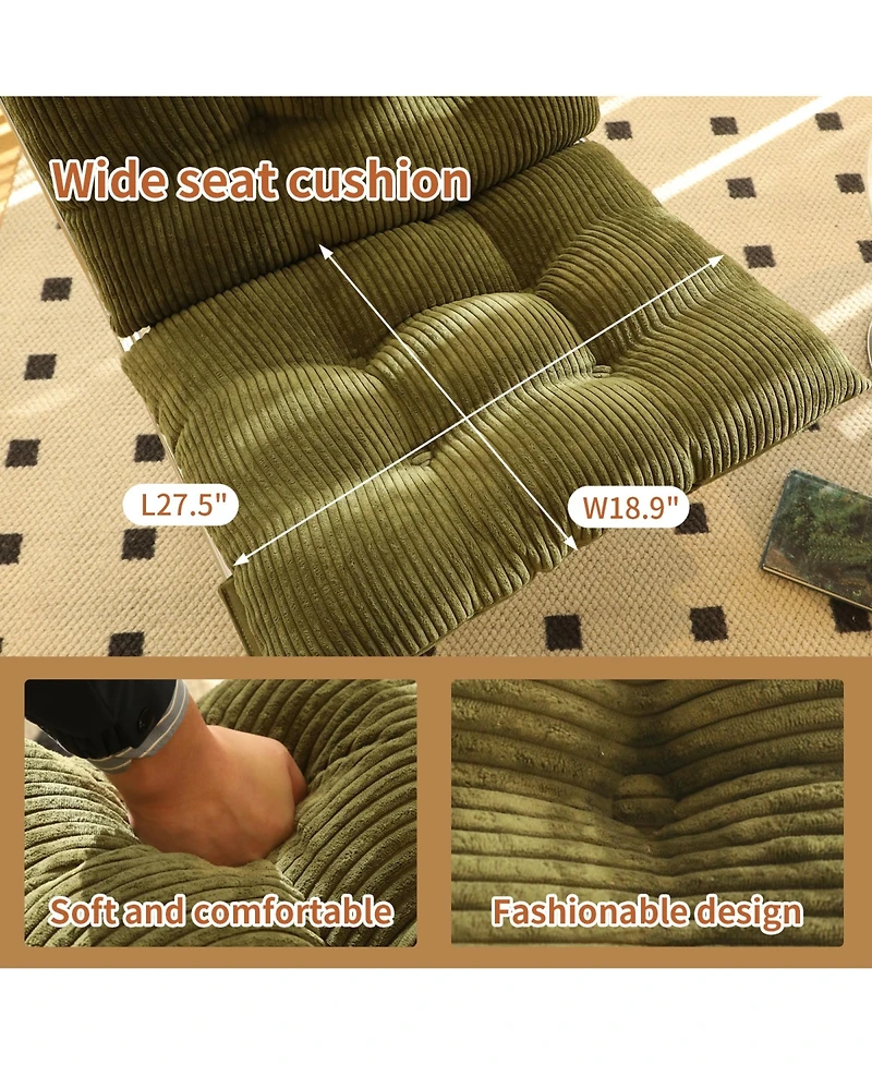 Rainsken Modern Accent Chair, Upholstered Reading Chair with Metal Chrome Frame, Comfy Living Room Chair for Home Office and Bedroom