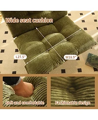 Rainsken Modern Accent Chair, Upholstered Reading Chair with Metal Chrome Frame, Comfy Living Room Chair for Home Office and Bedroom