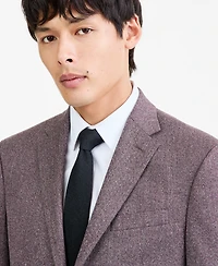 Kenneth Cole Reaction Men's Eggplant Herringbone Slim Techni-Cole Suit Jacket