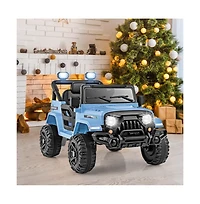 Hongge 12V Kids Ride on Truck Car with Remote Control Threaded Wheels and 3 Speeds