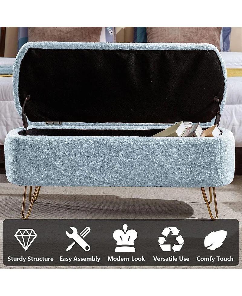 Rainsken Modern Storage Ottoman Bench