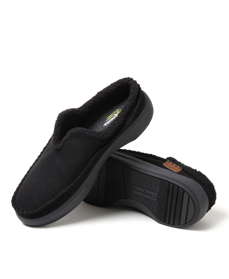 Dearfoams Men's Elm Energy Return Moccasin Toe Clog House Shoe Slipper