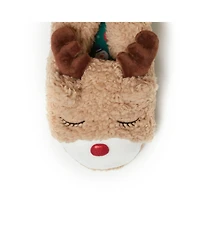 Dearfoams Men's Unisex Adult Animal Closed Back House Slipper - Santa