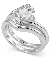 And Now This Clear Cubic Zirconia Stack Ring Set