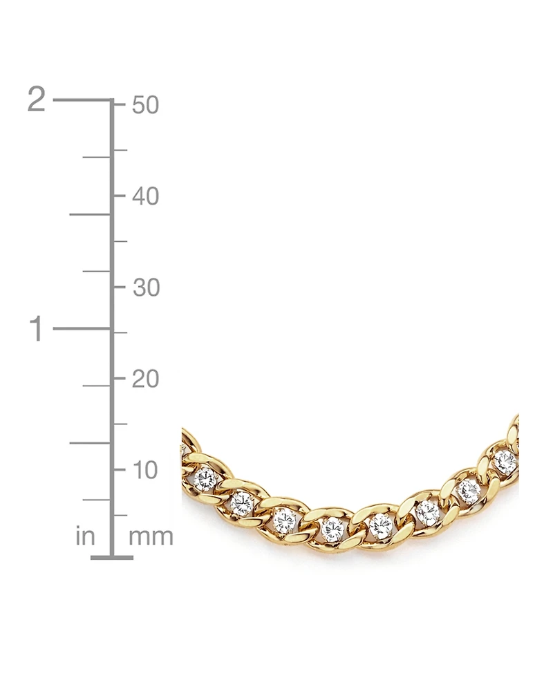 And Now This Clear Cubic Zirconia Cuban Chain Necklace