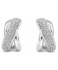 And Now This Clear Crystal X Center C Hoop Post Earring