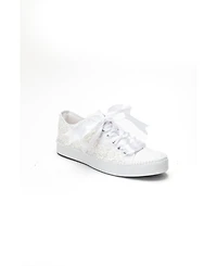 Forever & Always Shoes Women's Marvelle Pearl Lace Bridal Sneaker