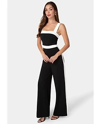 Bebe Women's Colorblock Square Neck Jumpsuit