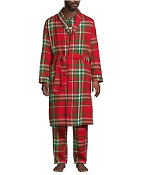 Lands' End Men's Flannel 3 Piece Pajama Set