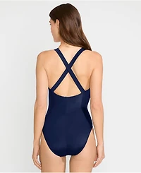 Lands' End Petite Tugless X-Back One Piece Swimsuit