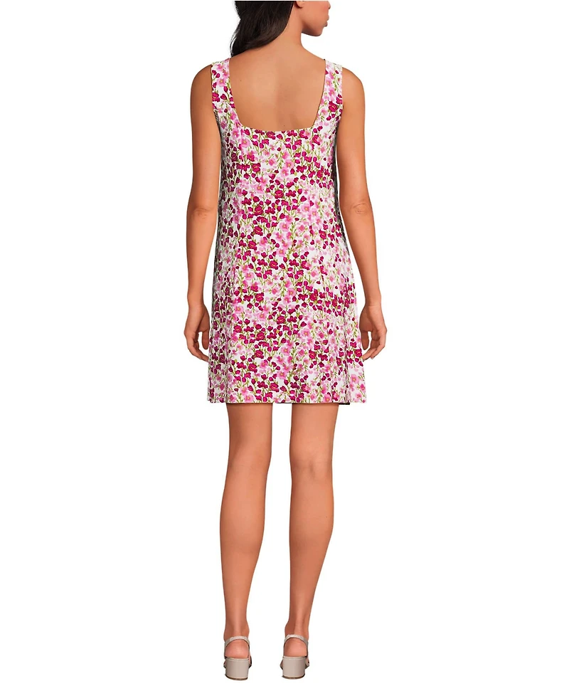 Lands' End Women's Silky Knit Mini Shift Dress