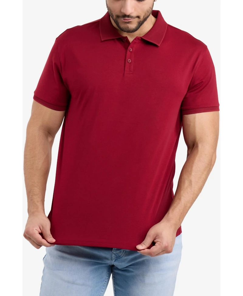 X-Ray Men's Short Sleeve New Rib Polo Shirt