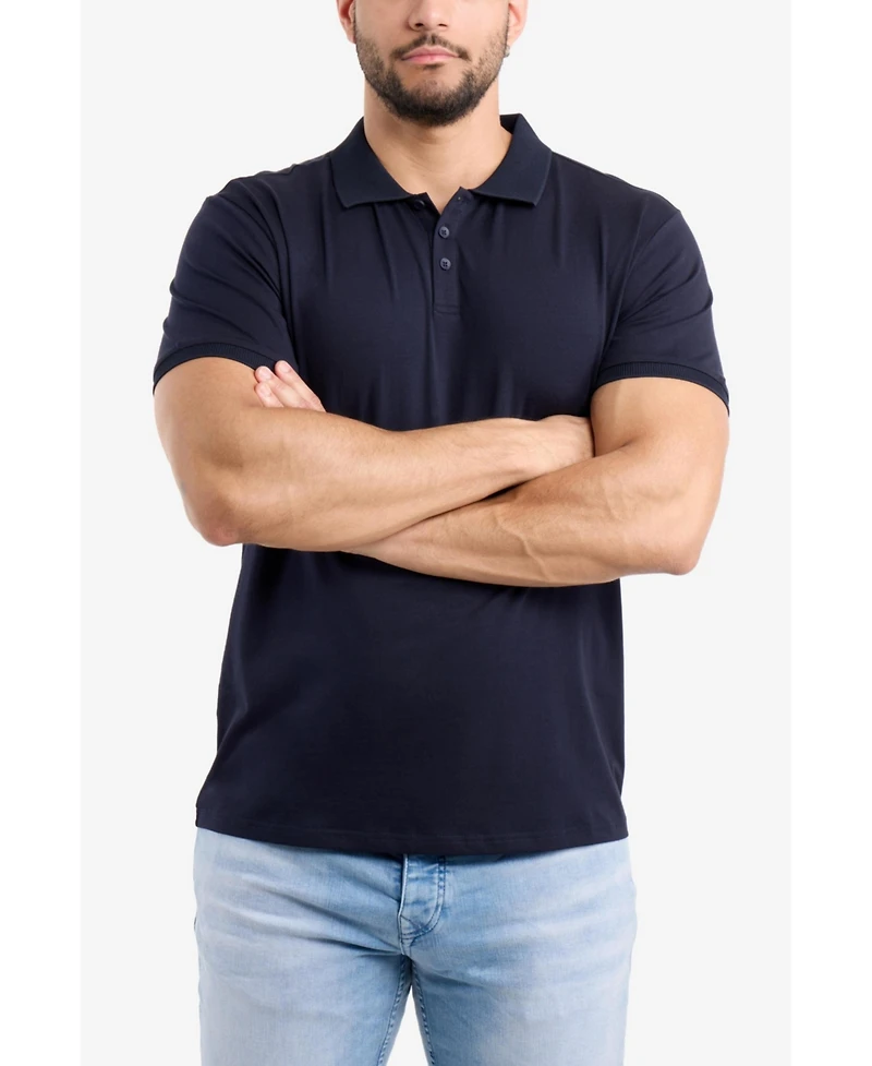 X-Ray Men's Short Sleeve New Rib Polo Shirt