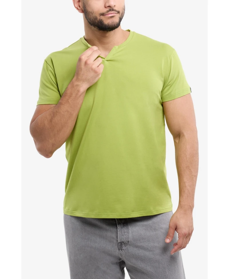 X-Ray Men's Basic Notch Neck Short Sleeve T-shirt