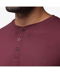 X-Ray Men's Soft Stretch Henley Neck Long Sleeve T-shirt