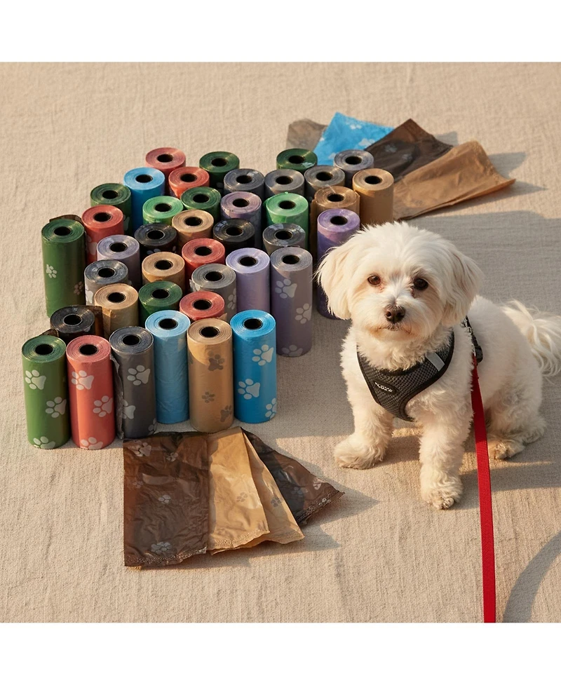 Aronkl 3000 Counts 200 Rolls Dog Poop Bags Plastic Waste Bags Disposable Paw Print