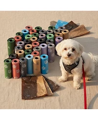 Aronkl 3000 Counts 200 Rolls Dog Poop Bags Plastic Waste Bags Disposable Paw Print