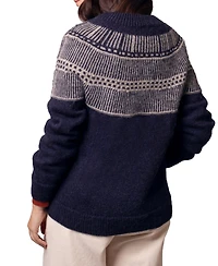 Celtic & Co. Women's British Wool Yoke Stitch Cardigan