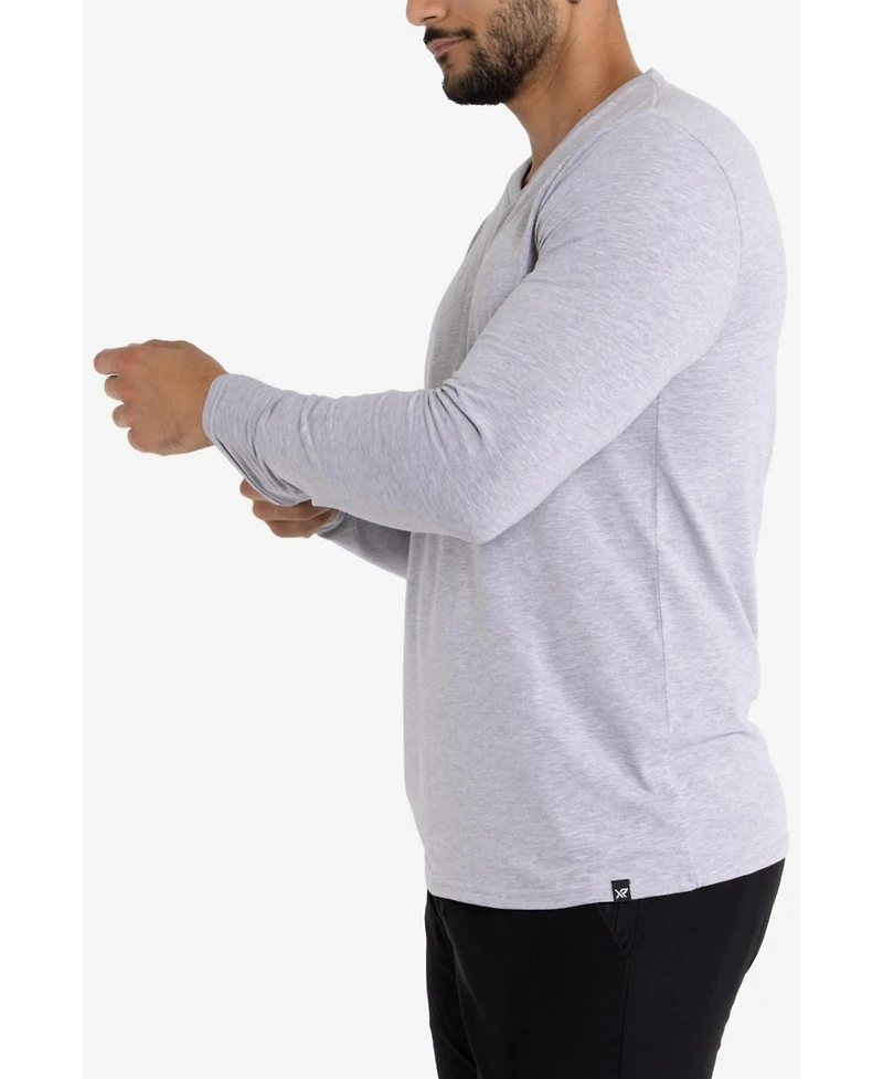X-Ray Men's Soft Stretch V-Neck Long Sleeve T-shirt