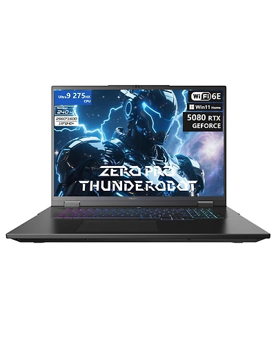 Thunderobot Zero 18 Traditional Laptop Intel Core Ultra 9 ,16GB Ram Nvidia GeForce Rtx 5080 1TB Ssd Storage Windows 11 Home 240Hz