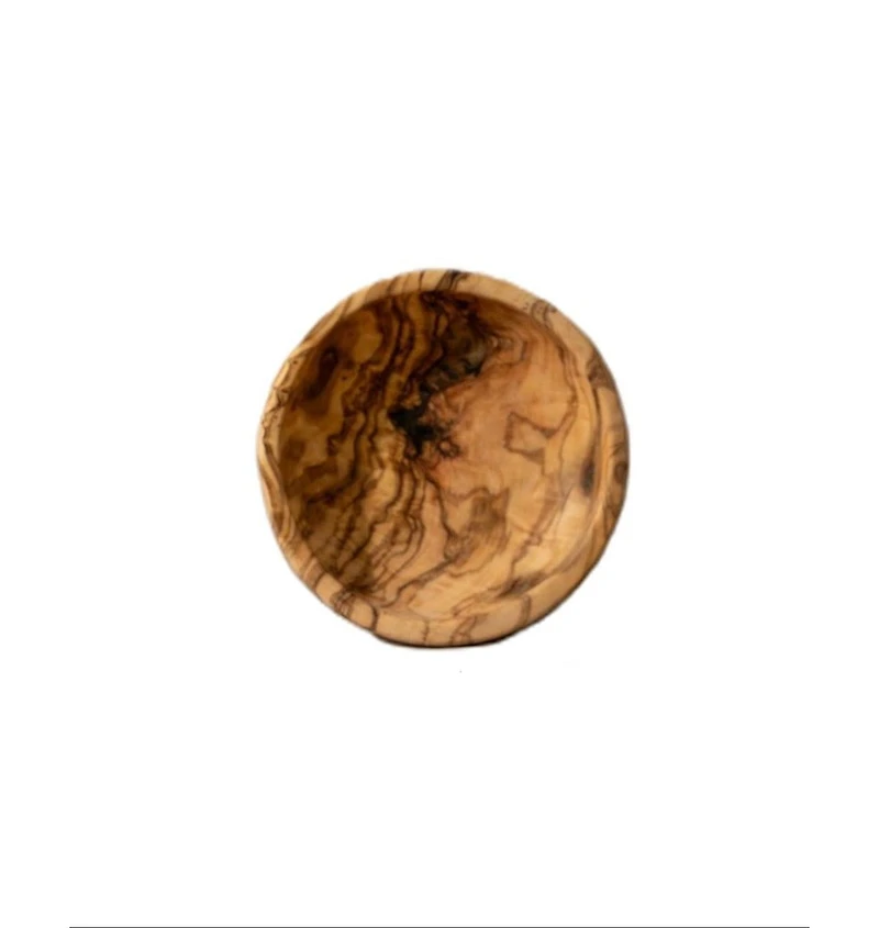 Gharyan Stoneware, Natural Olive Wood Ramkin - Set of 6