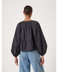 Hush Women's Beck Cotton Peplum Blouse