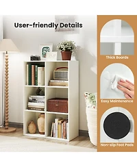 Gouun 6-Cube Freestanding Bookcase with Anti-Tipping Kits